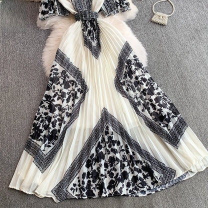Retro Grace High Waist Midi Dress