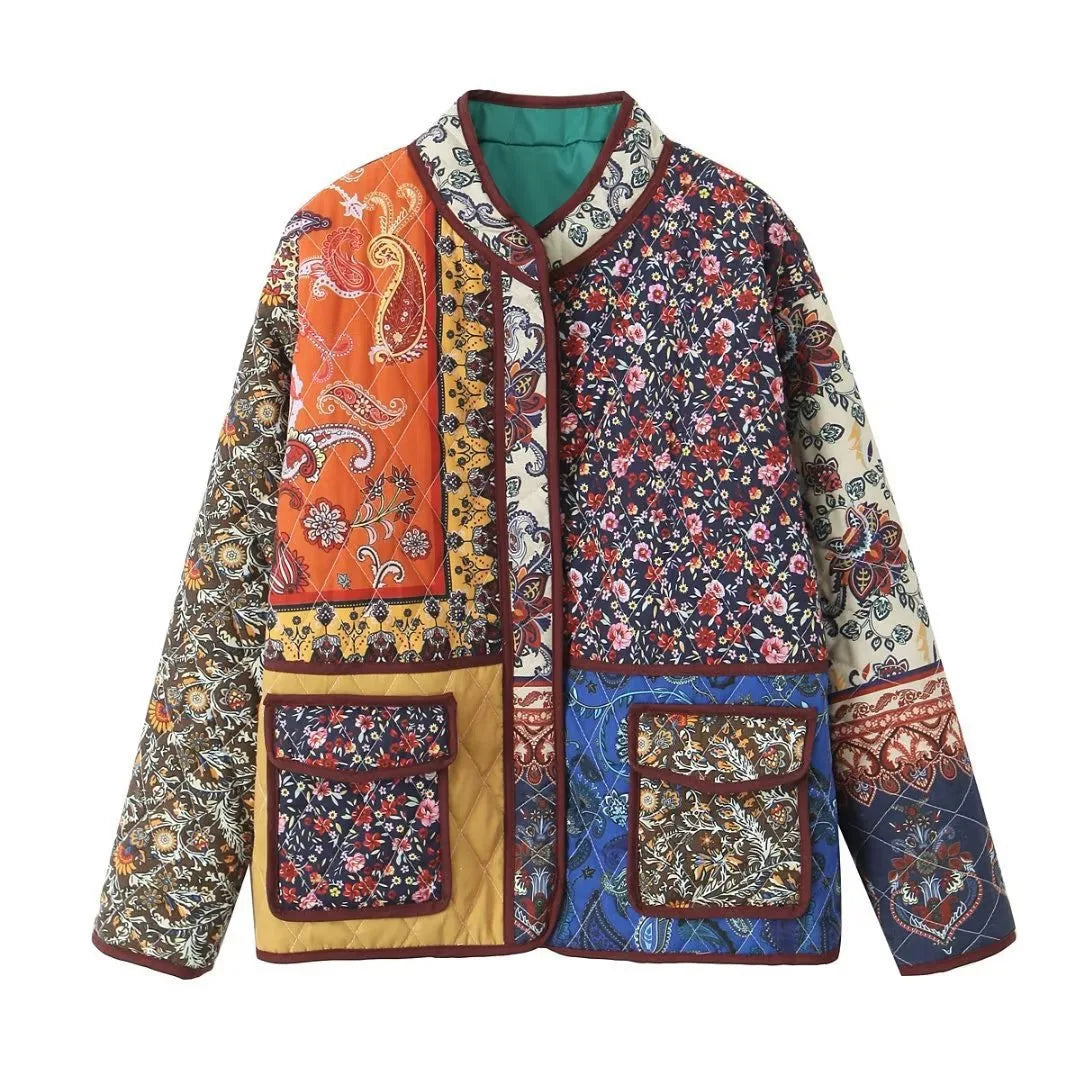 Blossom Muse Patchwork Cotton Jacket