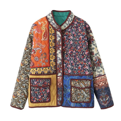 Blossom Muse Patchwork Cotton Jacket
