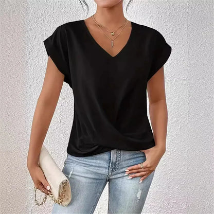 Elegant V-Neck Casual Tee
