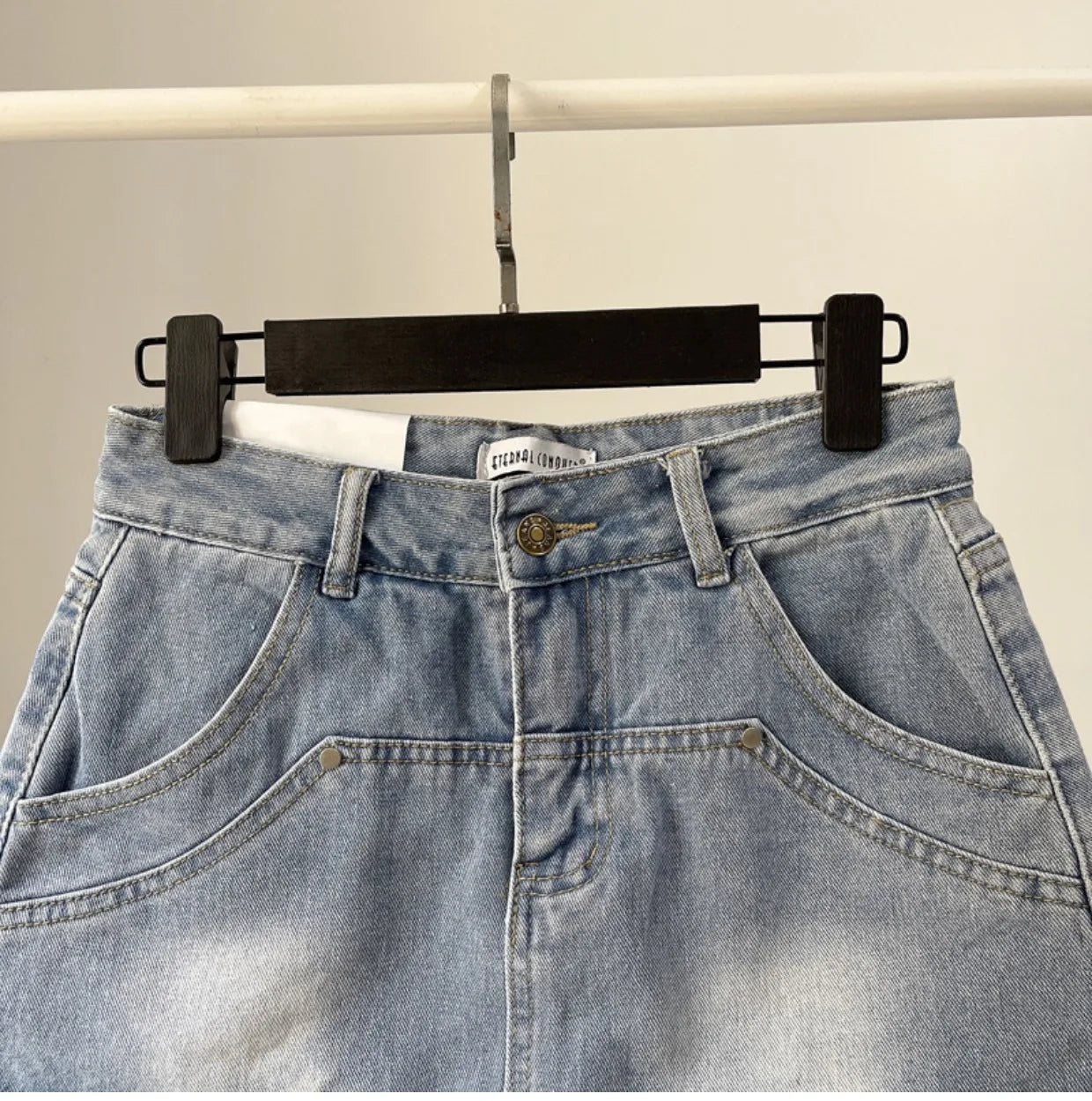 High Waist Denim Mini Skirt