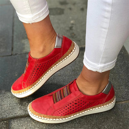 Breathable Mesh Hollow Flat Shoes