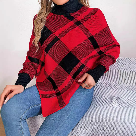 Chic Colorblock Turtleneck Sweater