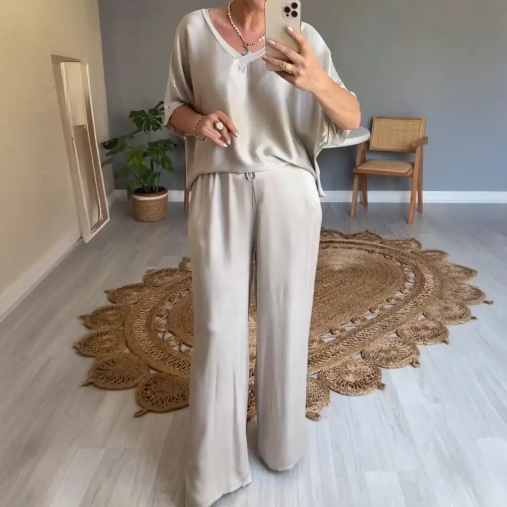 LinenFlow Casual Wide-Leg 2-Piece Set