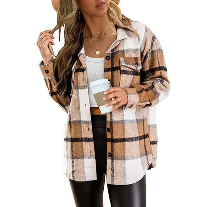Cozy Plaid Button-Up Shacket