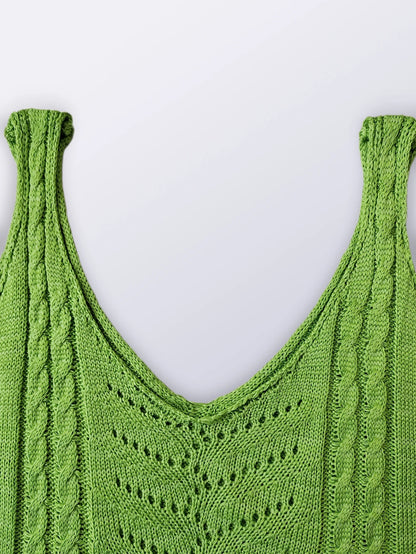 Breeze Knit Hollow V-Neck Tank