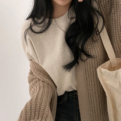 Vintage Cozy Long Knit Cardigan