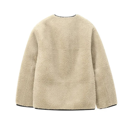 BreezeMuse Casual Crew Neck Jacket