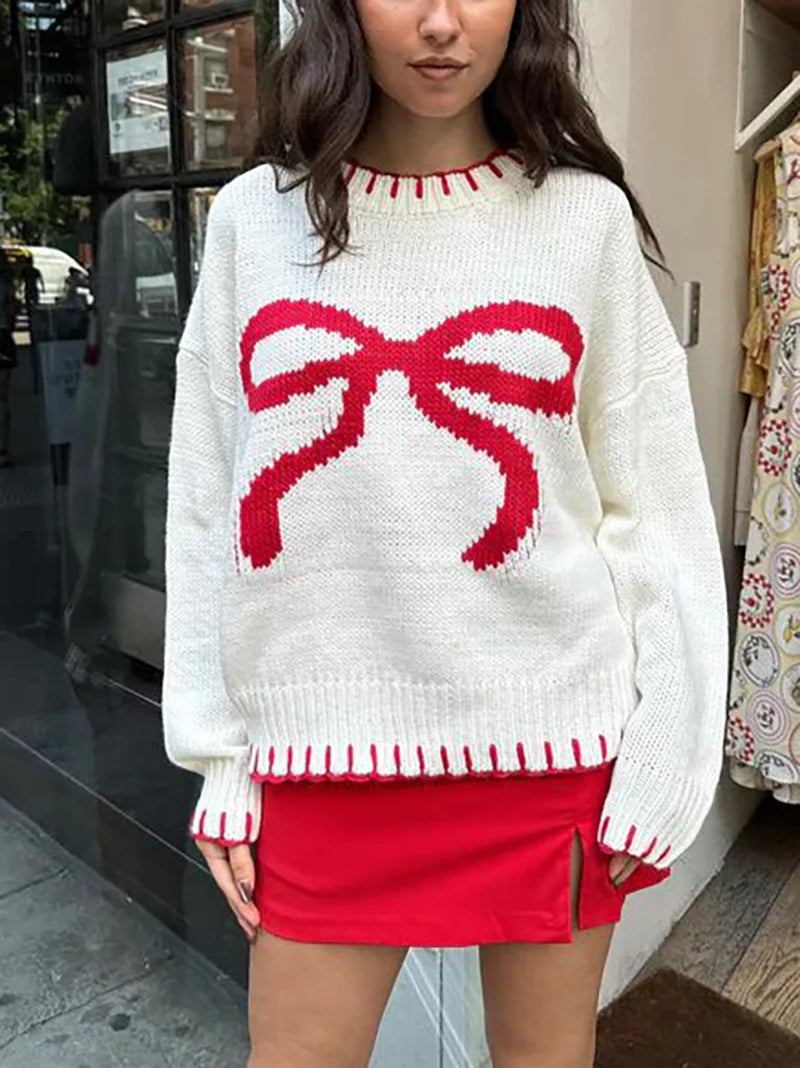 Bloom Bow Knit Pullover