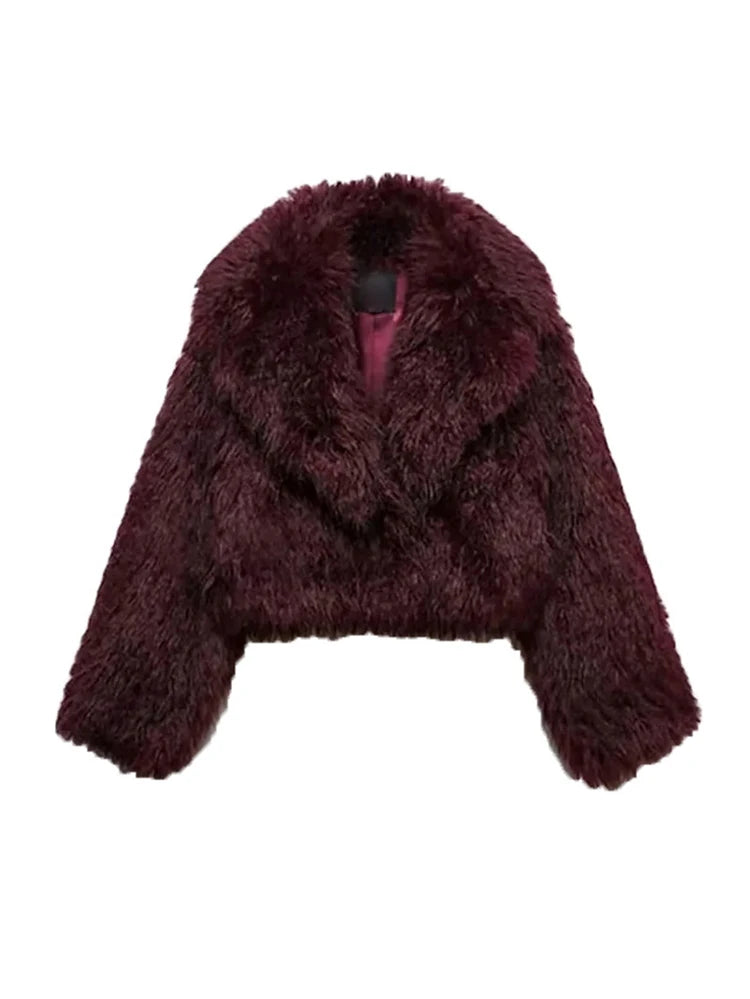 Long Sleeve Fur Coat