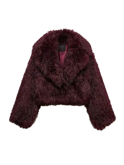 Long Sleeve Fur Coat