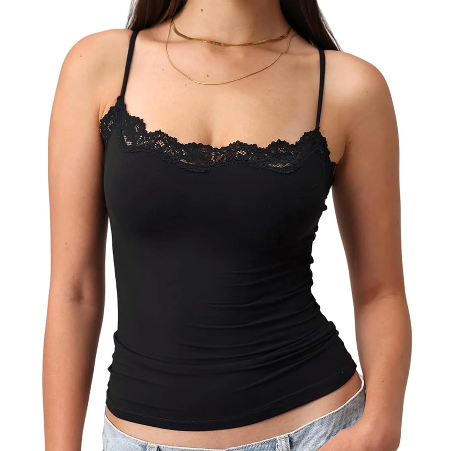 Lace Trim Slim Fit Camisole