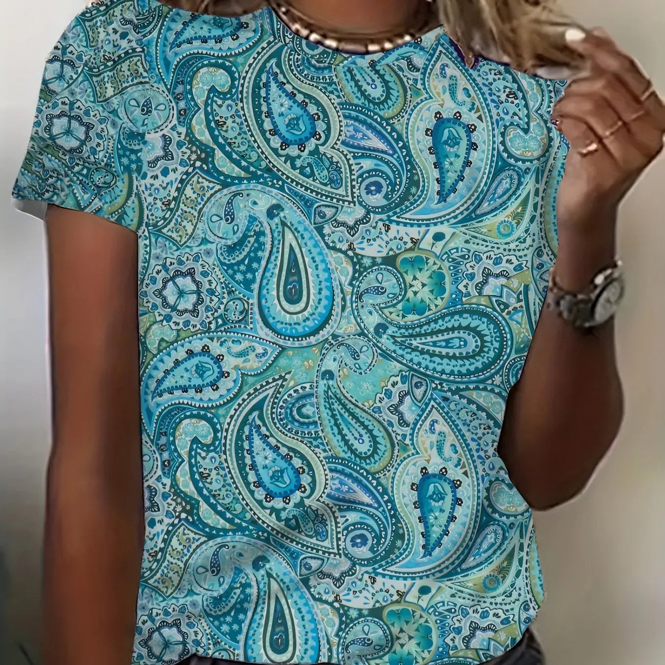 Elegant Floral Slim T-Shirt