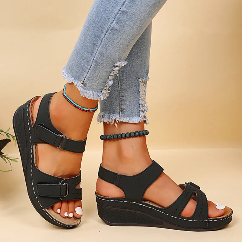 Soft Stride Wedge Sandals