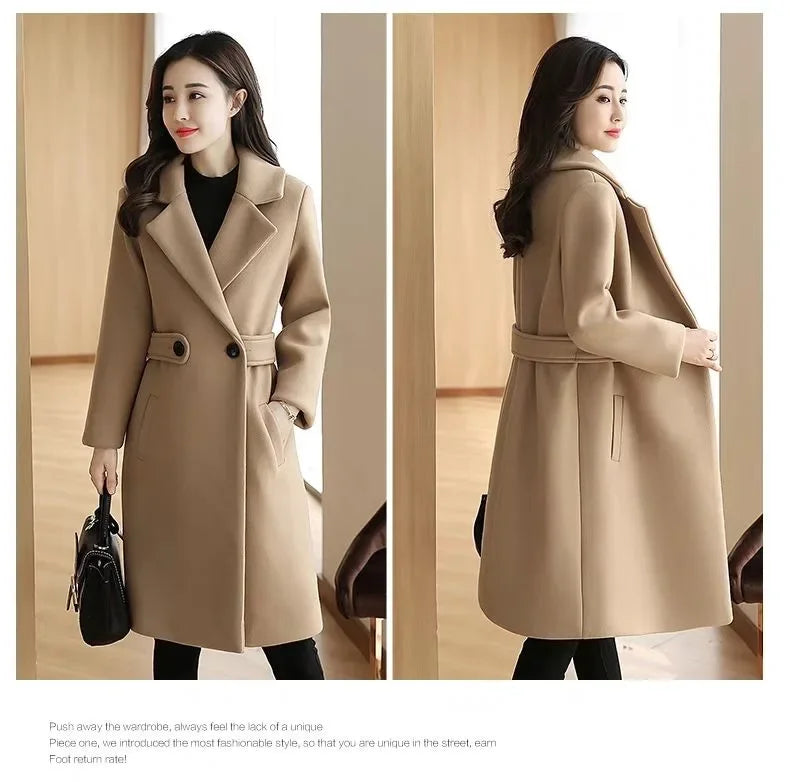 Korea Luxe Plus Woolen Overcoat