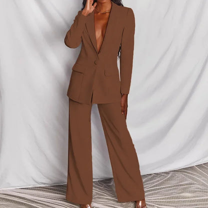 Elegant Long Sleeve Suit & Pants Set
