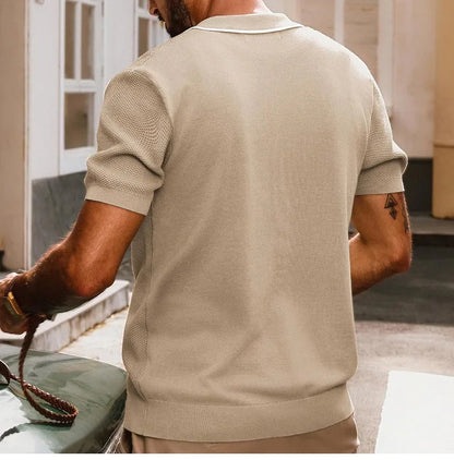 Luxe Breeze Knit Polo Shirt