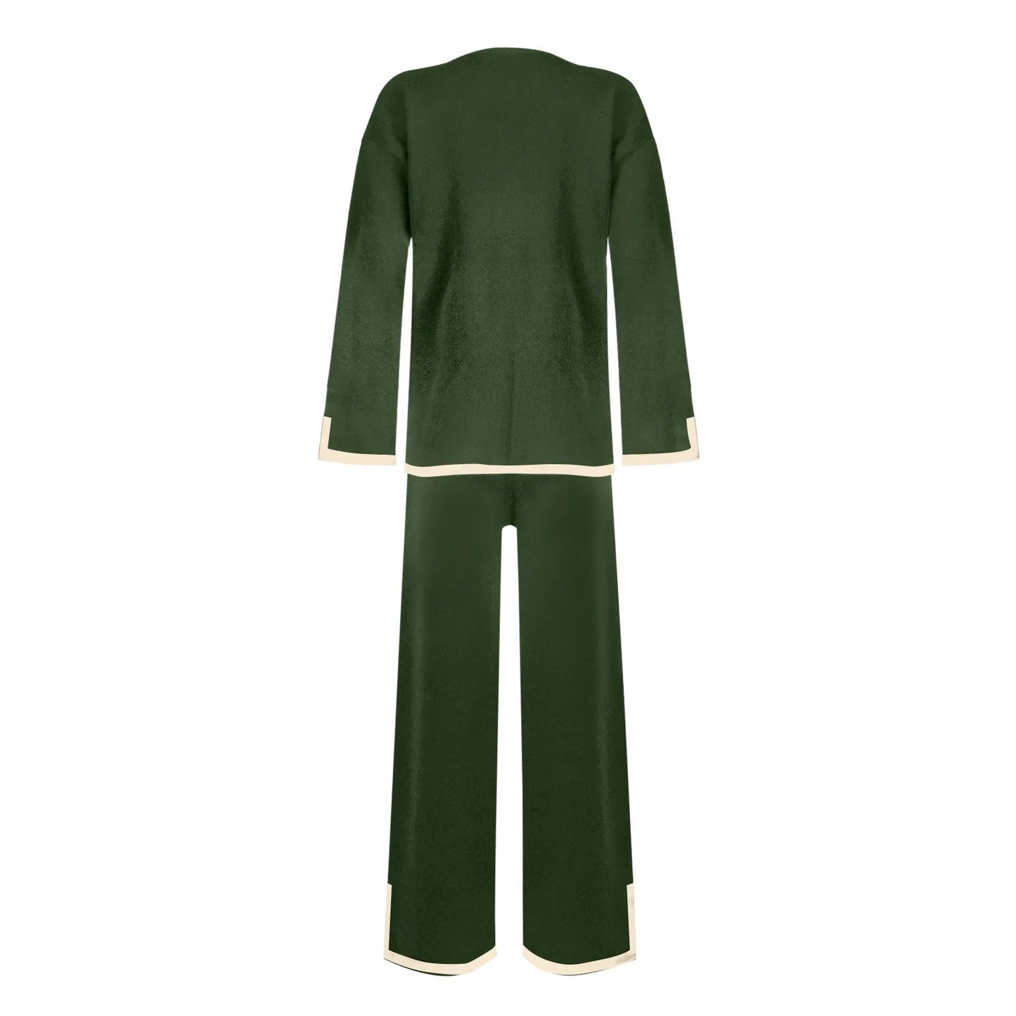 Knitted Women’s Trousers Suit — Two-Piece Set
