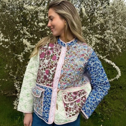 Blossom Muse Patchwork Cotton Jacket