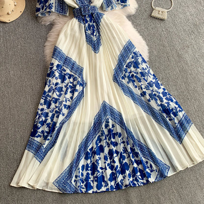 Retro Grace High Waist Midi Dress