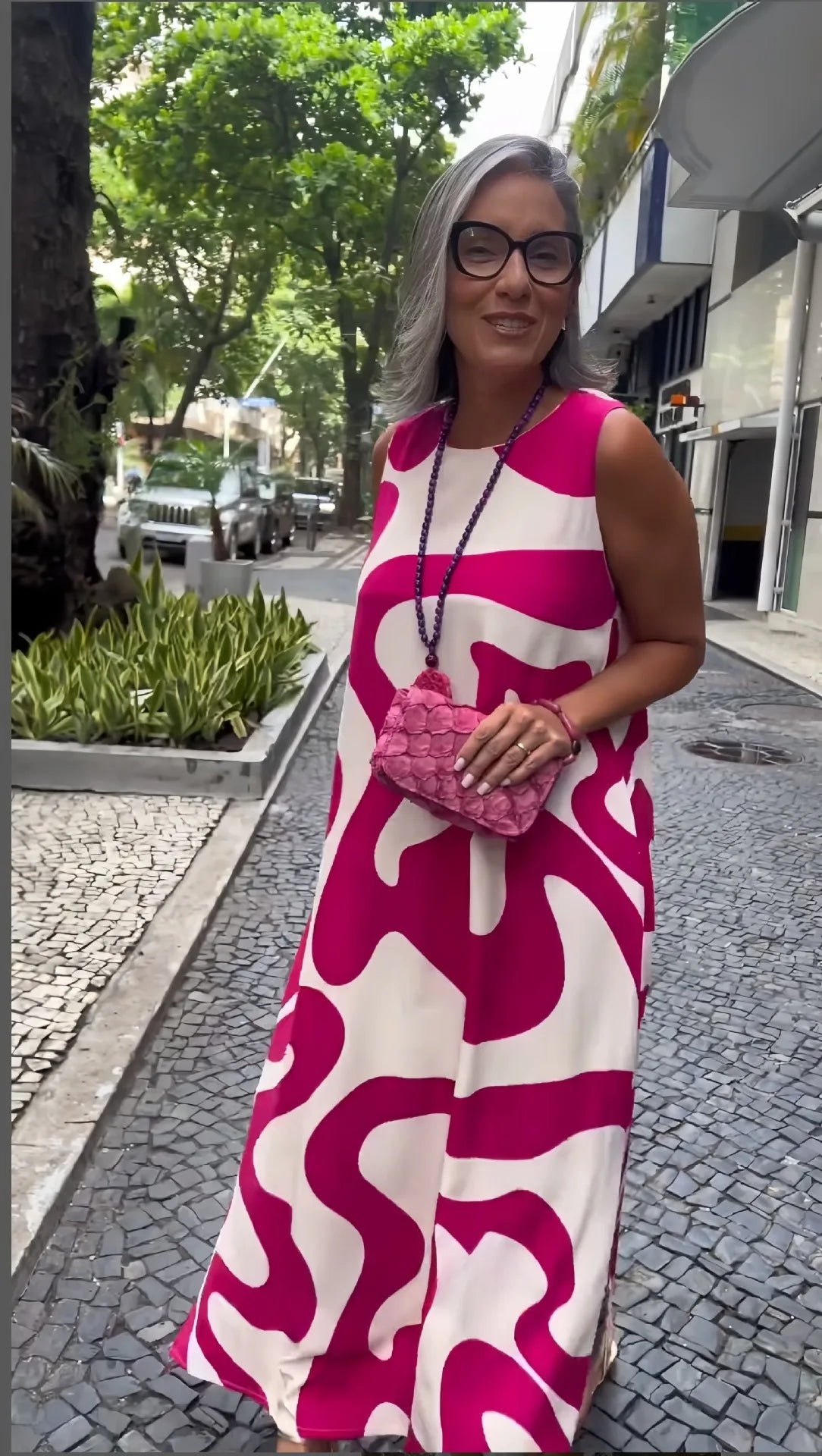 Stylish Print Sleeveless A-Line Dress