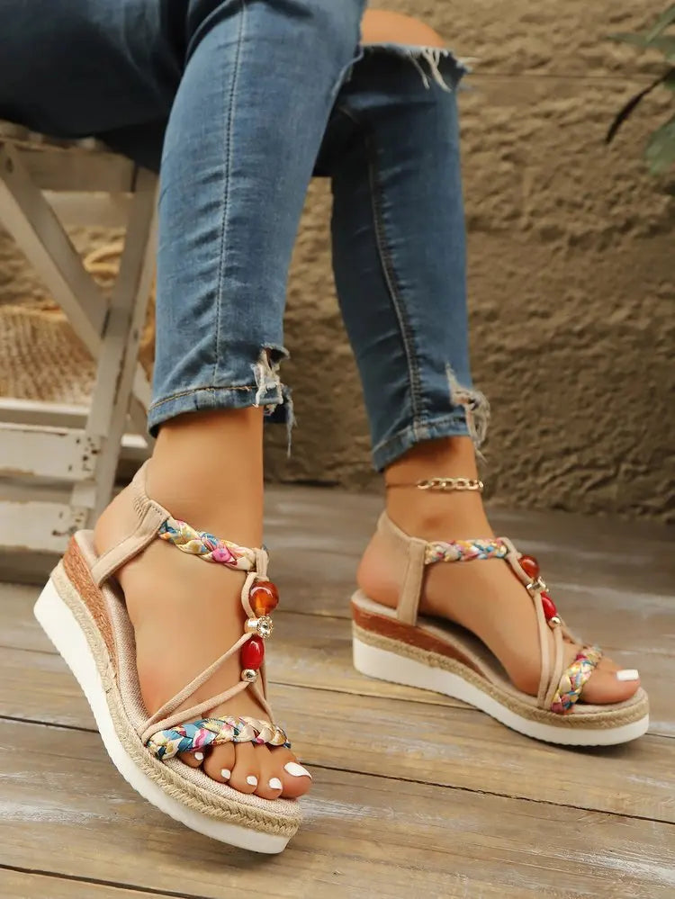 Boho Stride Espadrille Wedge Sandals