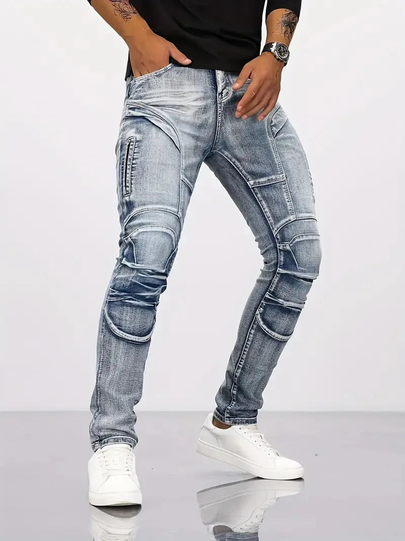 EdgeFade Two-Tone Patchwork Jeans