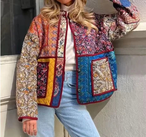 Blossom Muse Patchwork Cotton Jacket