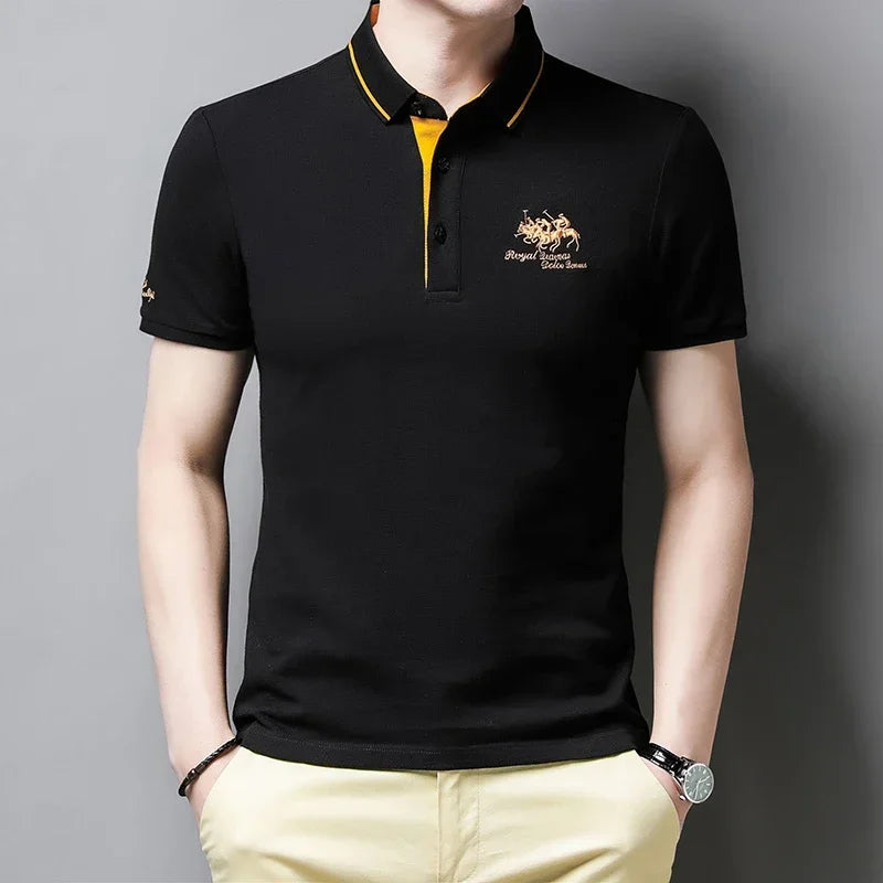 Embroidered Casual Polo Shirt