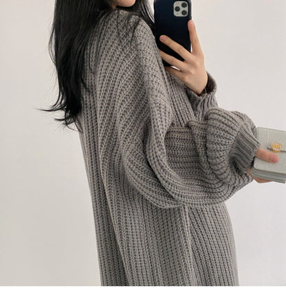 Vintage Cozy Long Knit Cardigan