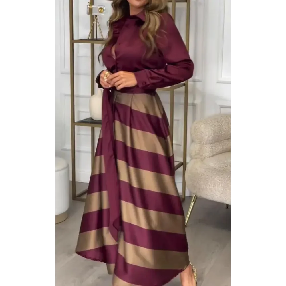 Long Sleeve Striped Dress