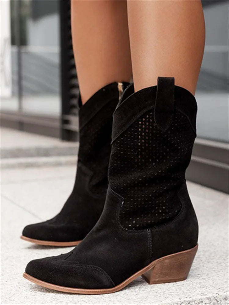 Floral Charm Thigh High Boots