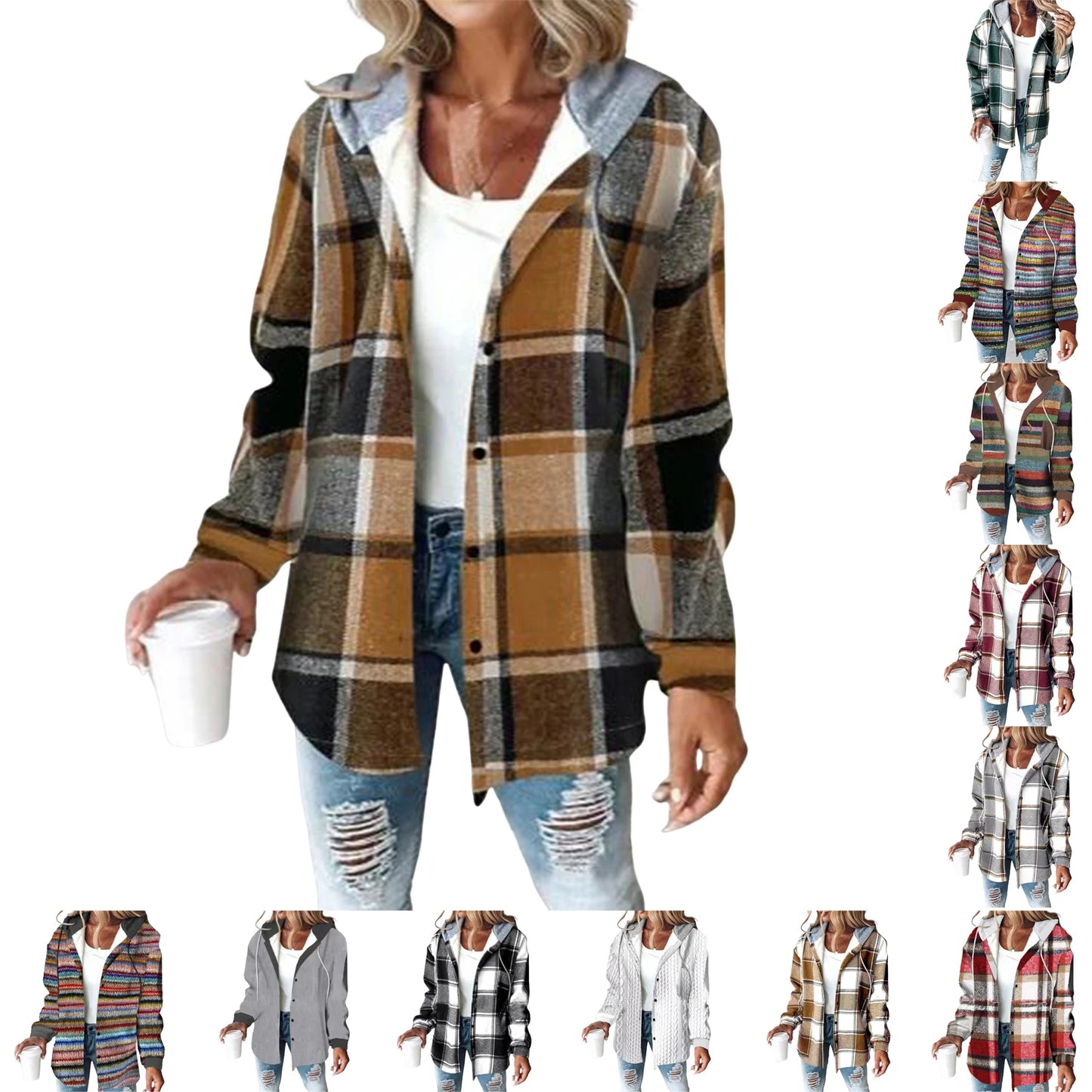 Plaid Street Style Hoodie