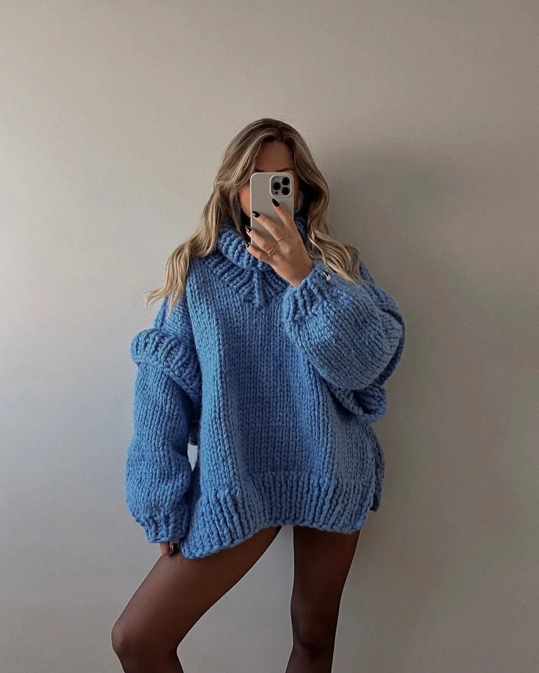 SnugCharm Oversized Winter Knit Sweater
