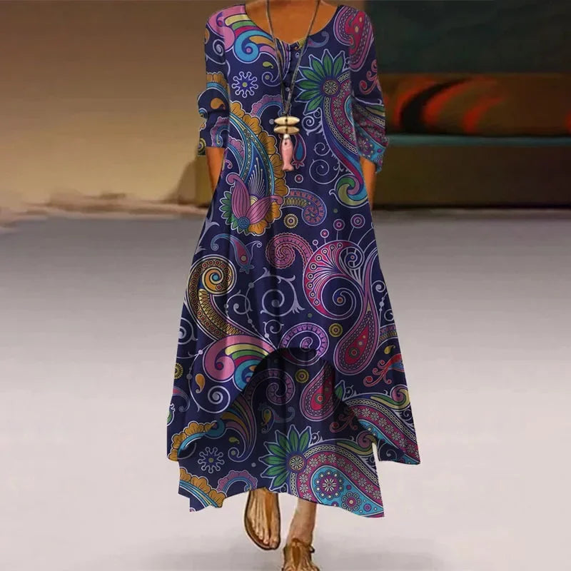 Autumn Breeze Retro Skater Dress