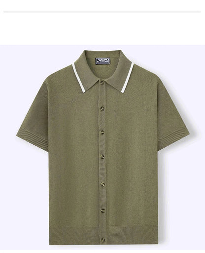 Luxe Breeze Knit Polo Shirt