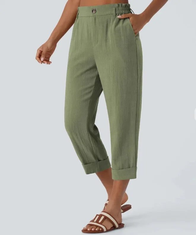 Ease Fit Charm High Waist Knit Capris