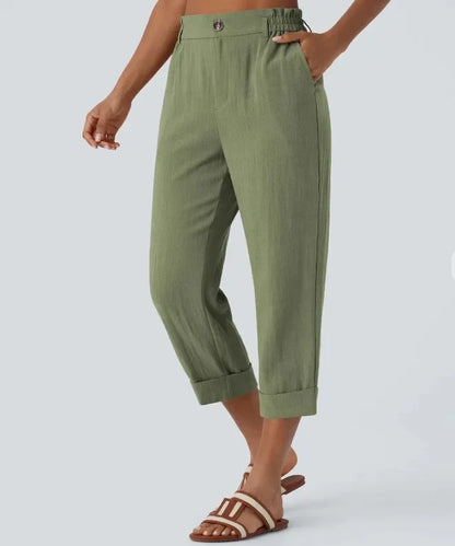 Ease Fit Charm High Waist Knit Capris