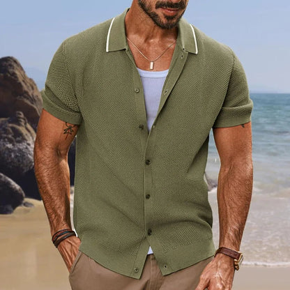 Luxe Breeze Knit Polo Shirt