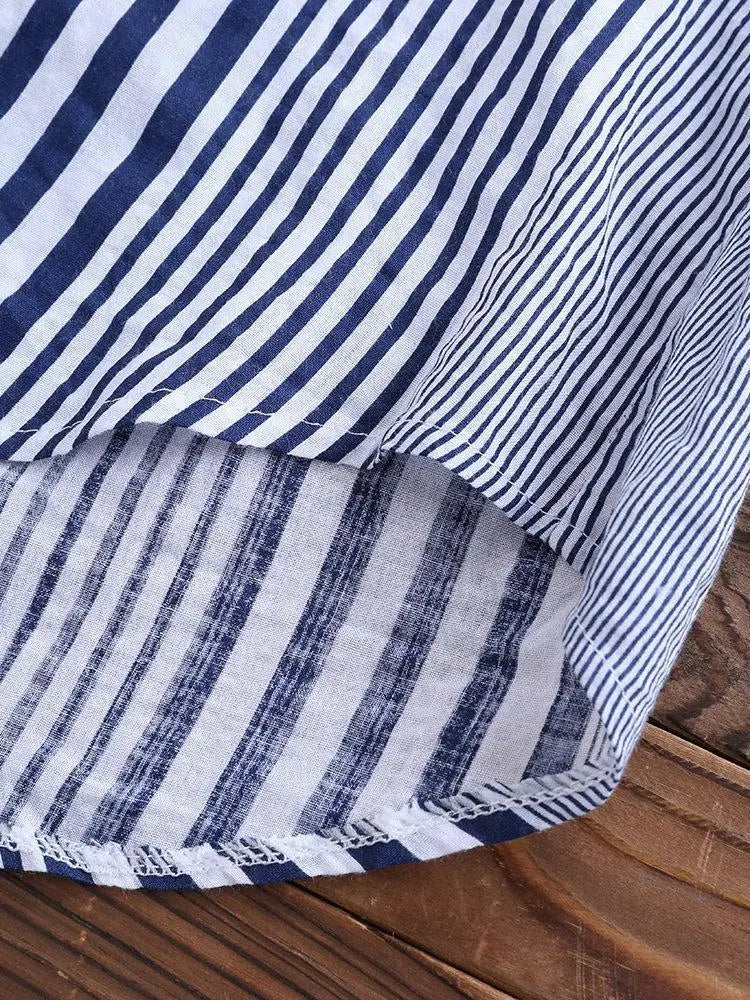 Breezy Stripes Cotton Linen Tunic