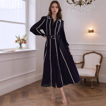 Stripe Muse Ruffle Shirt Dress