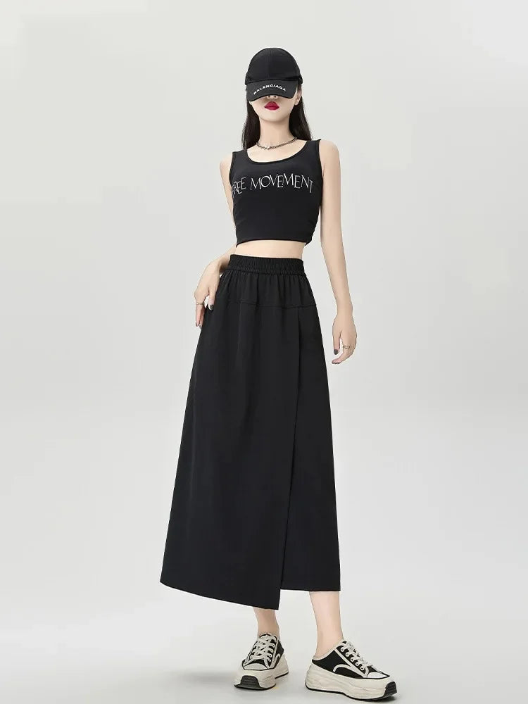 High Waist A-Line Wide Leg Pants