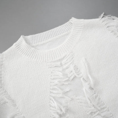 Chic Tassel Patch Sweater