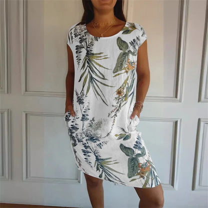 Effortless Printed Knee-Length Dress