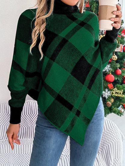 Chic Colorblock Turtleneck Sweater
