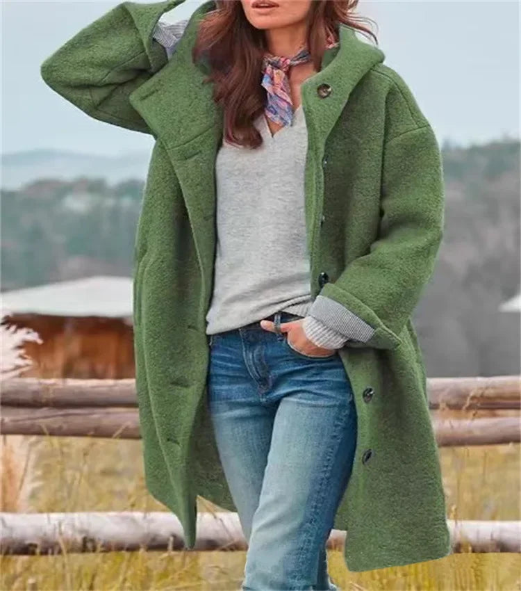 AmeriChic Hooded Woolen Coat