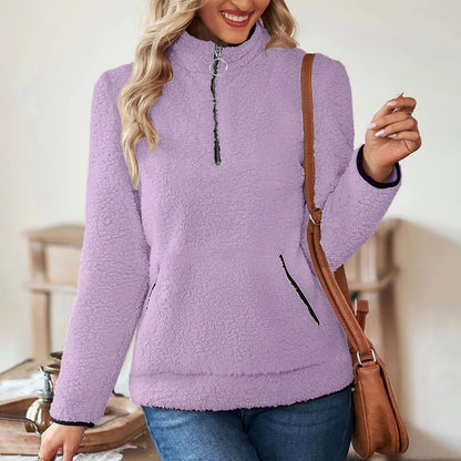 Cozy Zest Half-Zip Wool Pullover