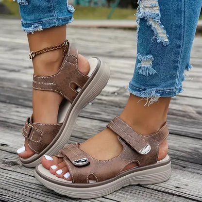 Elegant Sporty Wedge Sandals