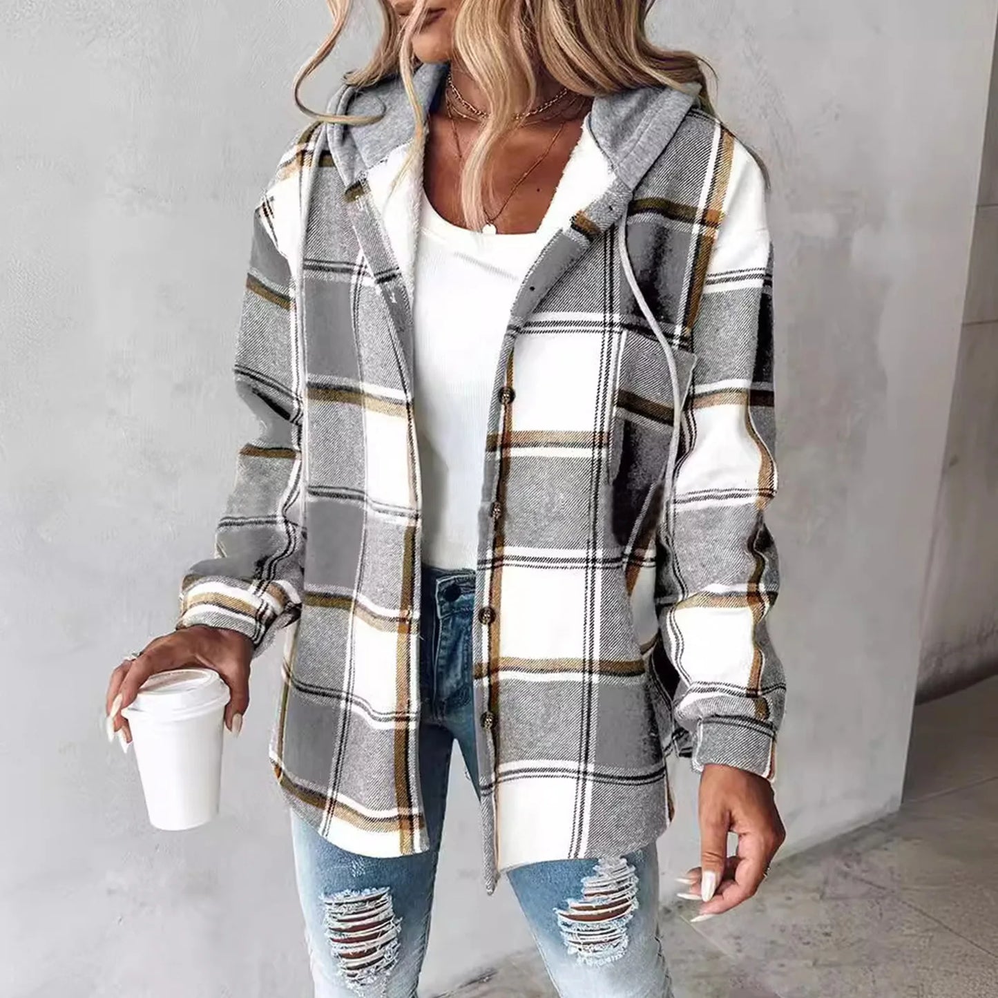 Plaid Street Style Hoodie
