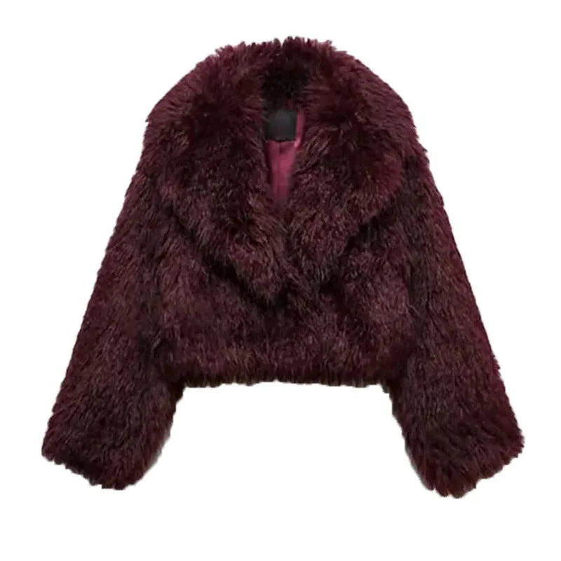 Long Sleeve Fur Coat